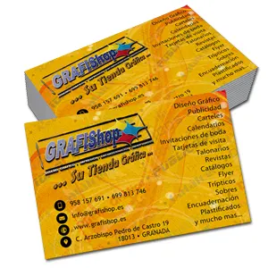 Impresión de tarjetas de visita 1 cara en Granada