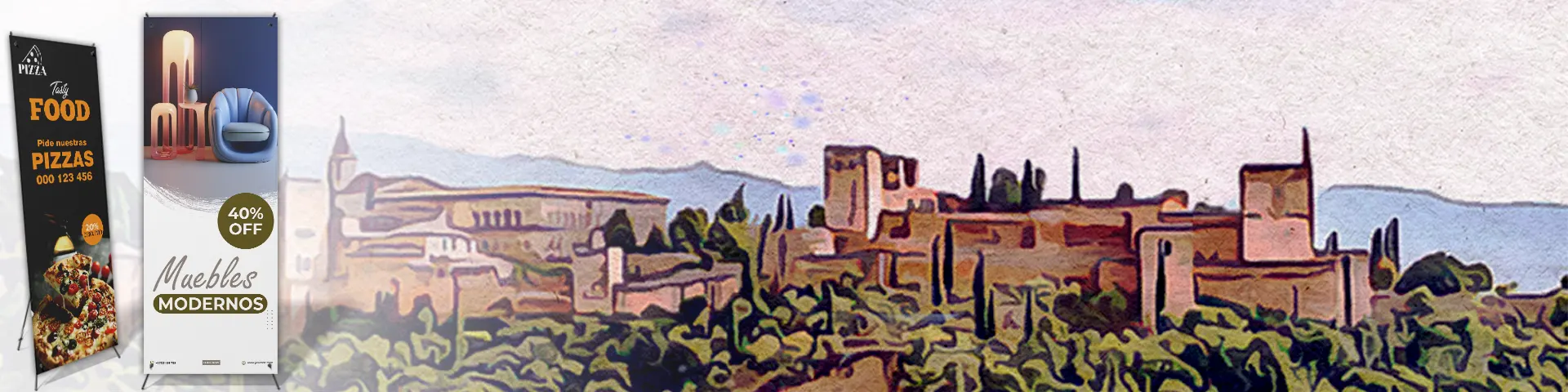 X banner personalizado en Granada