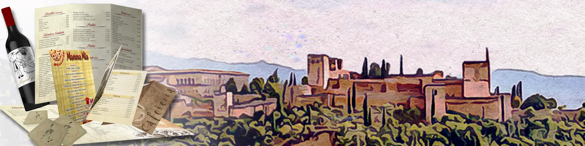 CARTAS DE MENU PERSONALIZADAS EN GRANADA