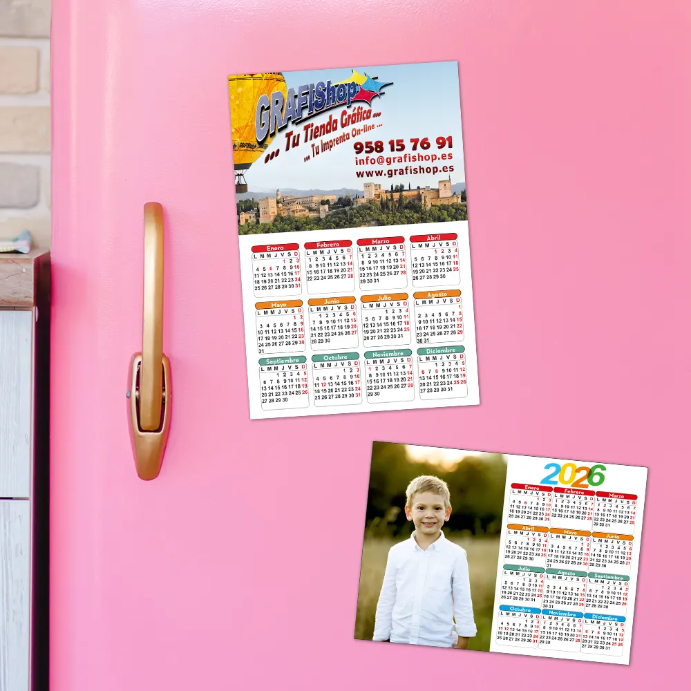 Calendarios imán de nevera personalizados en Granada