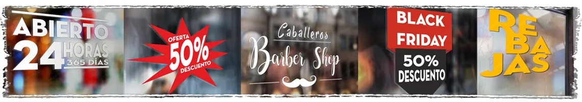 Vinilos decorativos para escaparates impresos en Granada.